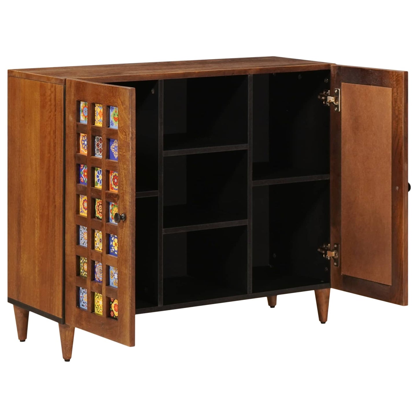 vidaXL Buffet Nogueira 90 x 33,5 x 75 cm Madeira de manga maciça