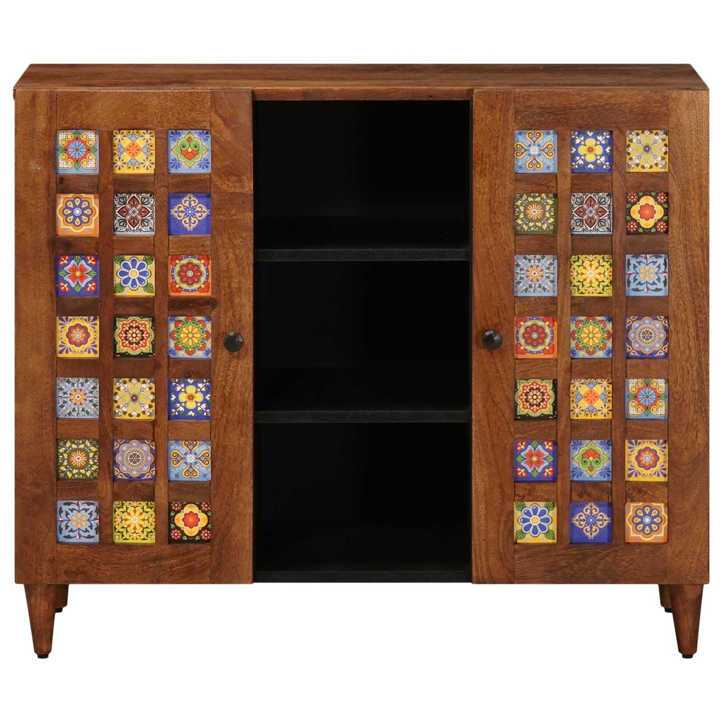 vidaXL Buffet Nogueira 90 x 33,5 x 75 cm Madeira de manga maciça