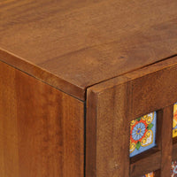 vidaXL Buffet Nogueira 90 x 33,5 x 75 cm Madeira de manga maciça