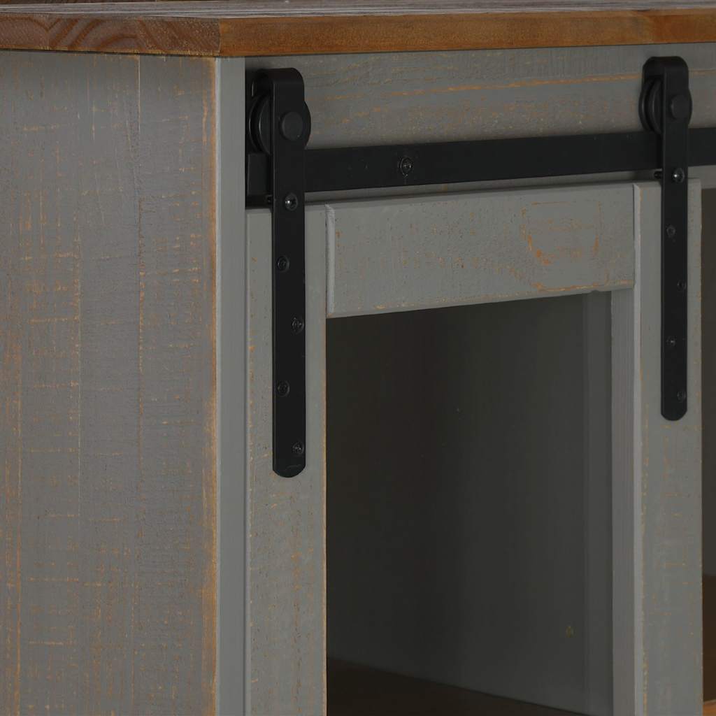 vidaXL Adega HALDEN com Suporte para Vinhos e Porta Deslizante Pinho