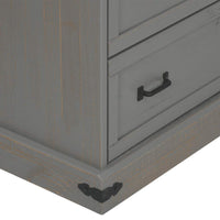 vidaXL Adega HALDEN com Suporte para Vinhos e Porta Deslizante Pinho