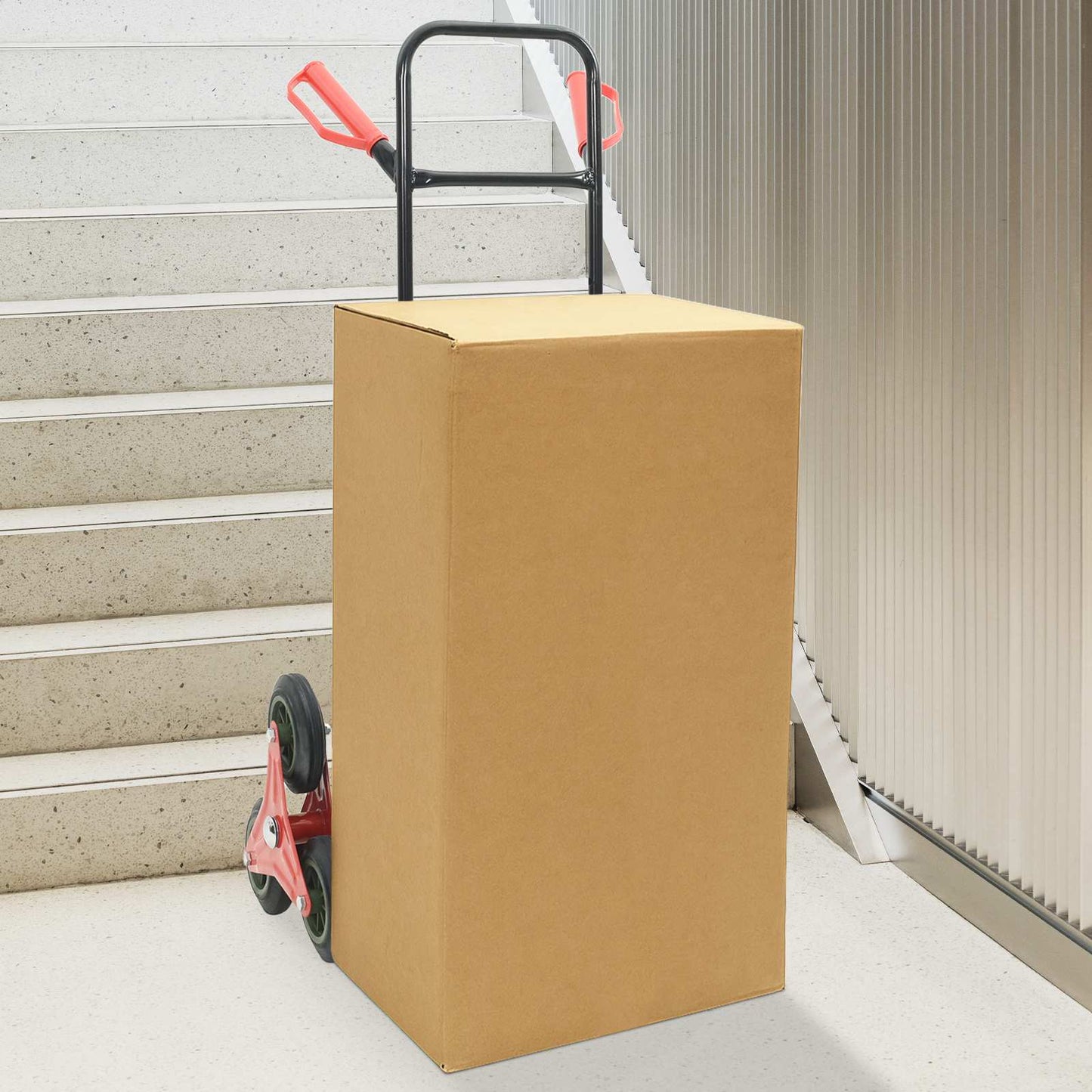 vidaXL Carrinho de Mão Preto e Vermelho 64,5 x 49,5 x 114 cm Aço