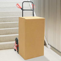 vidaXL Carrinho de Mão Preto e Vermelho 64,5 x 49,5 x 114 cm Aço