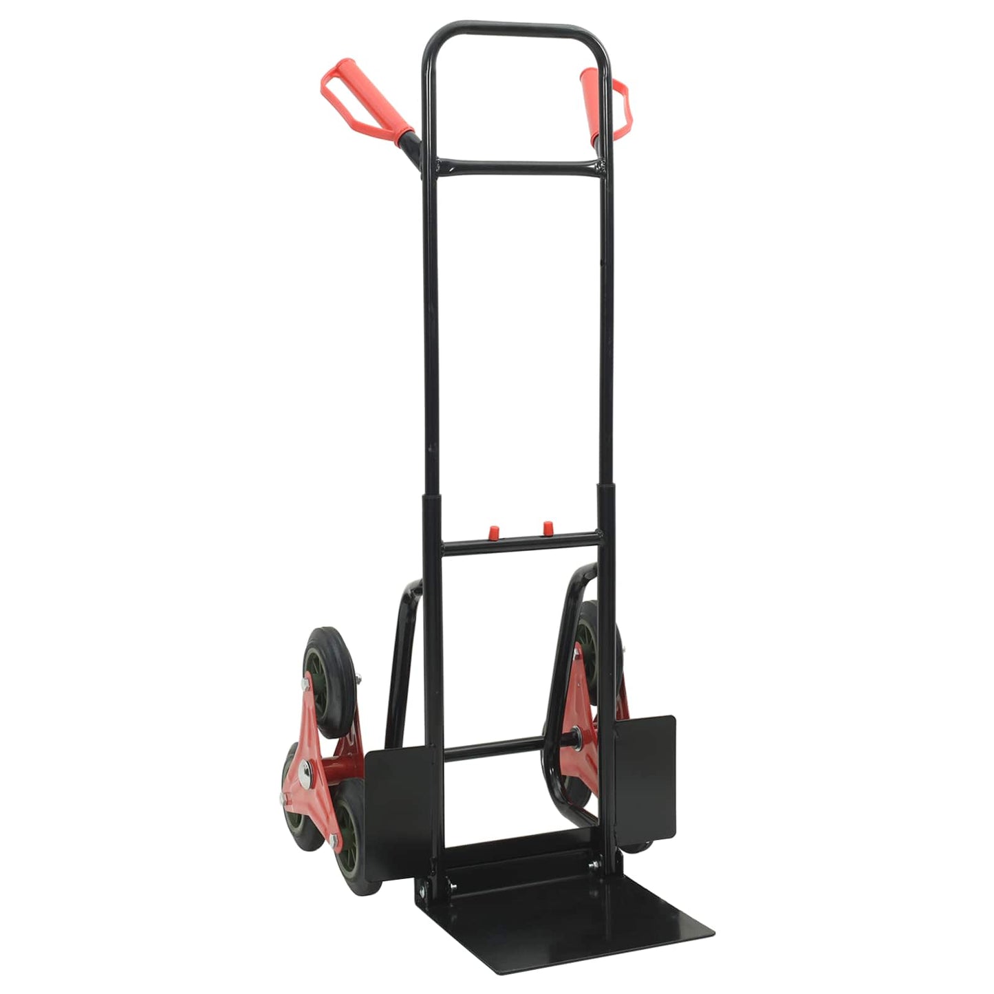 vidaXL Carrinho de Mão Preto e Vermelho 64,5 x 49,5 x 114 cm Aço