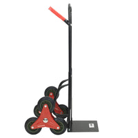 vidaXL Carrinho de Mão Preto e Vermelho 64,5 x 49,5 x 114 cm Aço