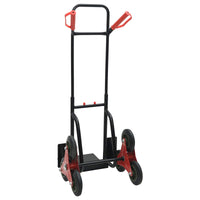 vidaXL Carrinho de Mão Preto e Vermelho 64,5 x 49,5 x 114 cm Aço
