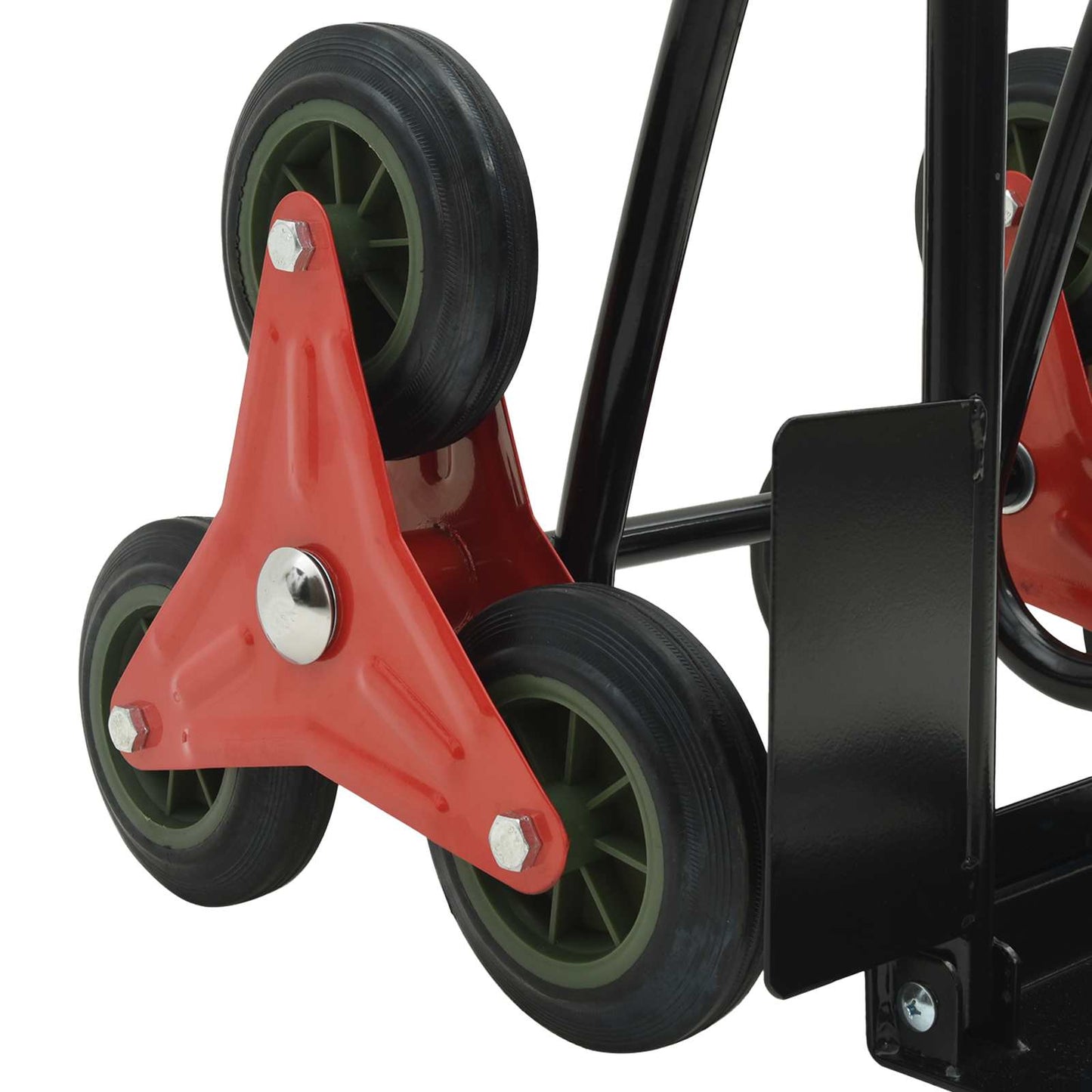 vidaXL Carrinho de Mão Preto e Vermelho 64,5 x 49,5 x 114 cm Aço