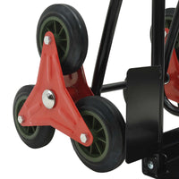 vidaXL Carrinho de Mão Preto e Vermelho 64,5 x 49,5 x 114 cm Aço