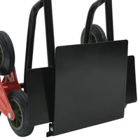 vidaXL Carrinho de Mão Preto e Vermelho 64,5 x 49,5 x 114 cm Aço