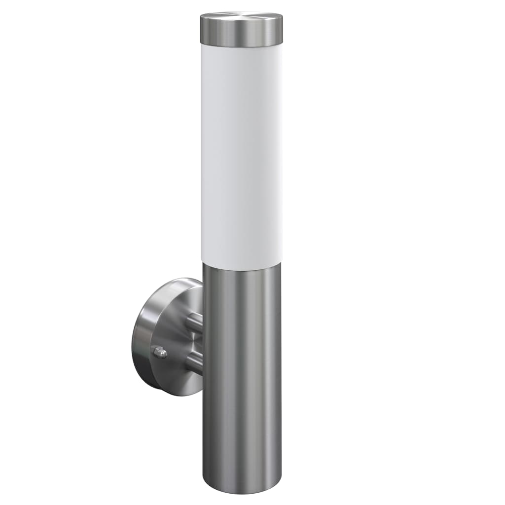 vidaXL Candeeiro de parede RVS p/ interior e exterior à prova de água