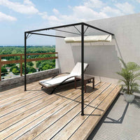 vidaXL Tenda/gazebo de jardim com toldo, montagem na parede