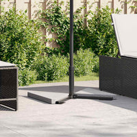 vidaXL Placas de peso para guarda-chuva 2 peças, granito cinza, triangular, 14 kg