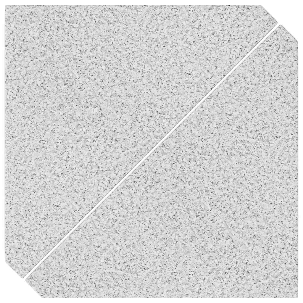 vidaXL Placas de peso para guarda-chuva 2 peças, granito cinza, triangular, 14 kg