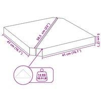 vidaXL Placas de peso para guarda-chuva 2 peças, granito cinza, triangular, 14 kg
