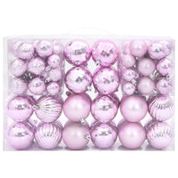 vidaXL Enfeites de Natal 100 pcs Ø3/4/6 cm rosa