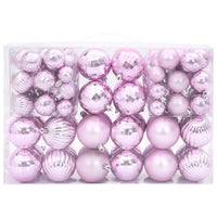 vidaXL Enfeites de Natal 100 pcs Ø3/4/6 cm rosa