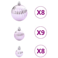 vidaXL Enfeites de Natal 100 pcs Ø3/4/6 cm rosa