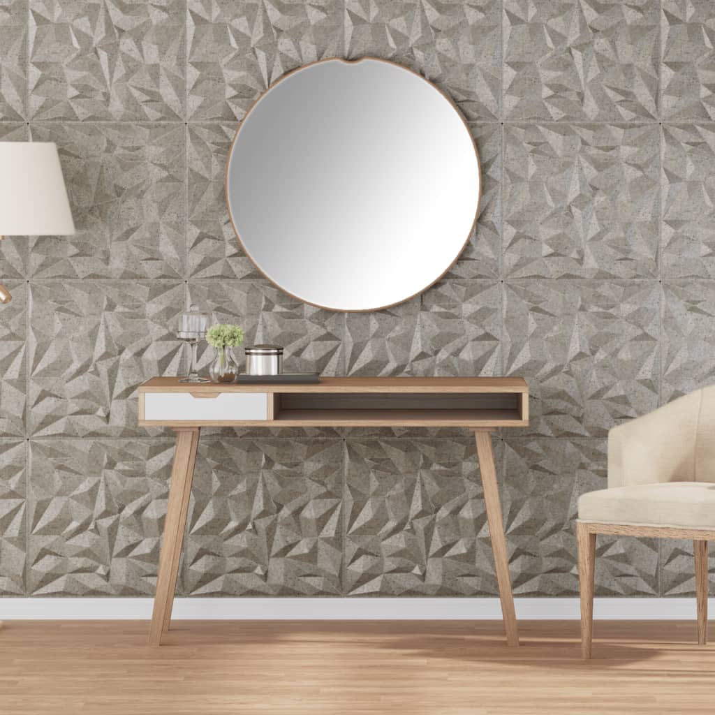 vidaXL Painéis de parede 3D 24 pcs 50x50 cm 6 m² branco diamante