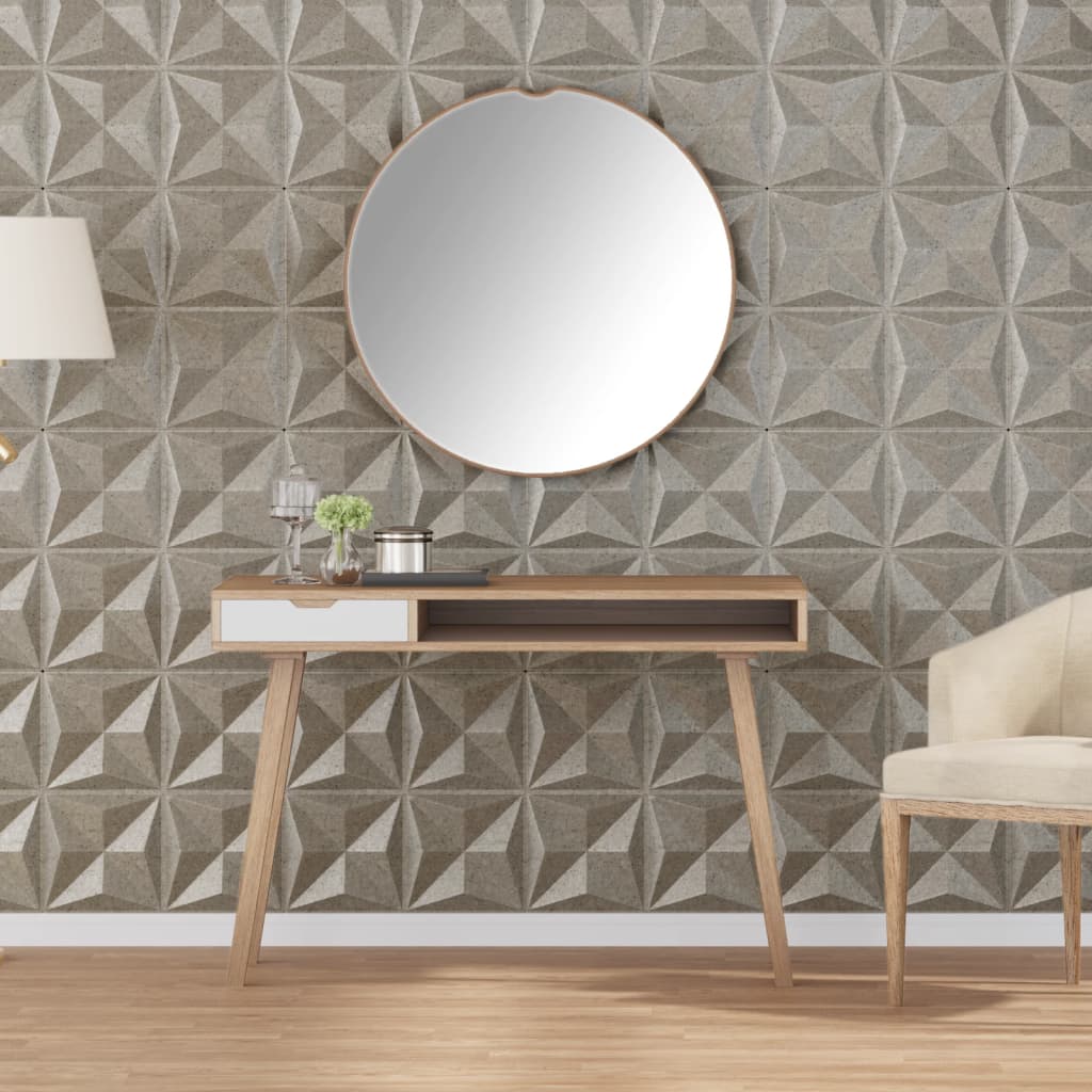 vidaXL Painéis de parede 3D 24 pcs 50x50 cm 6 m² branco diamante