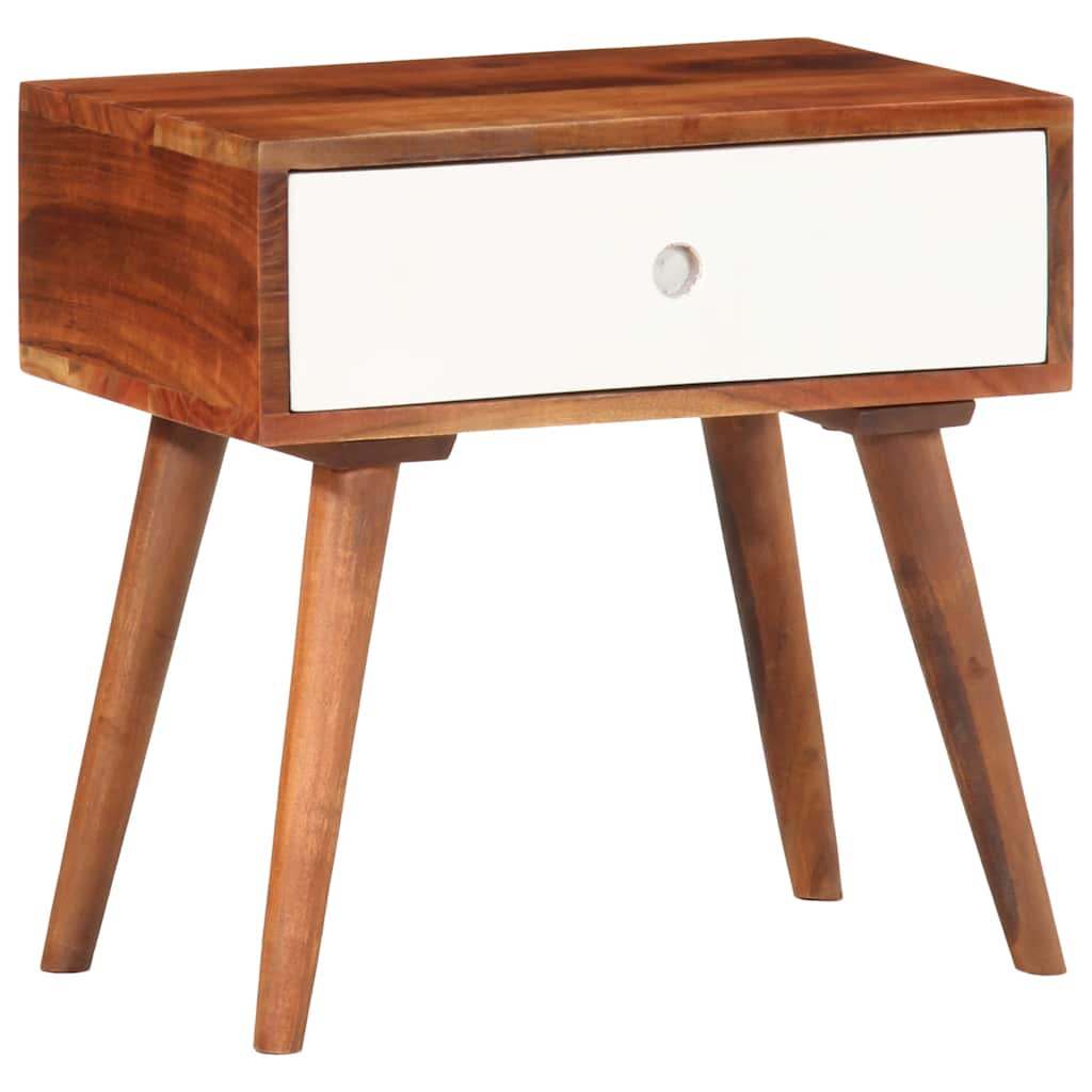 vidaXL Mesa de apoio 45x30x45 cm madeira de acácia maciça