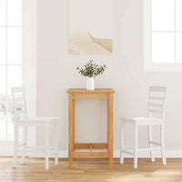 vidaXL Bancos de bar 2 pcs tecido branco