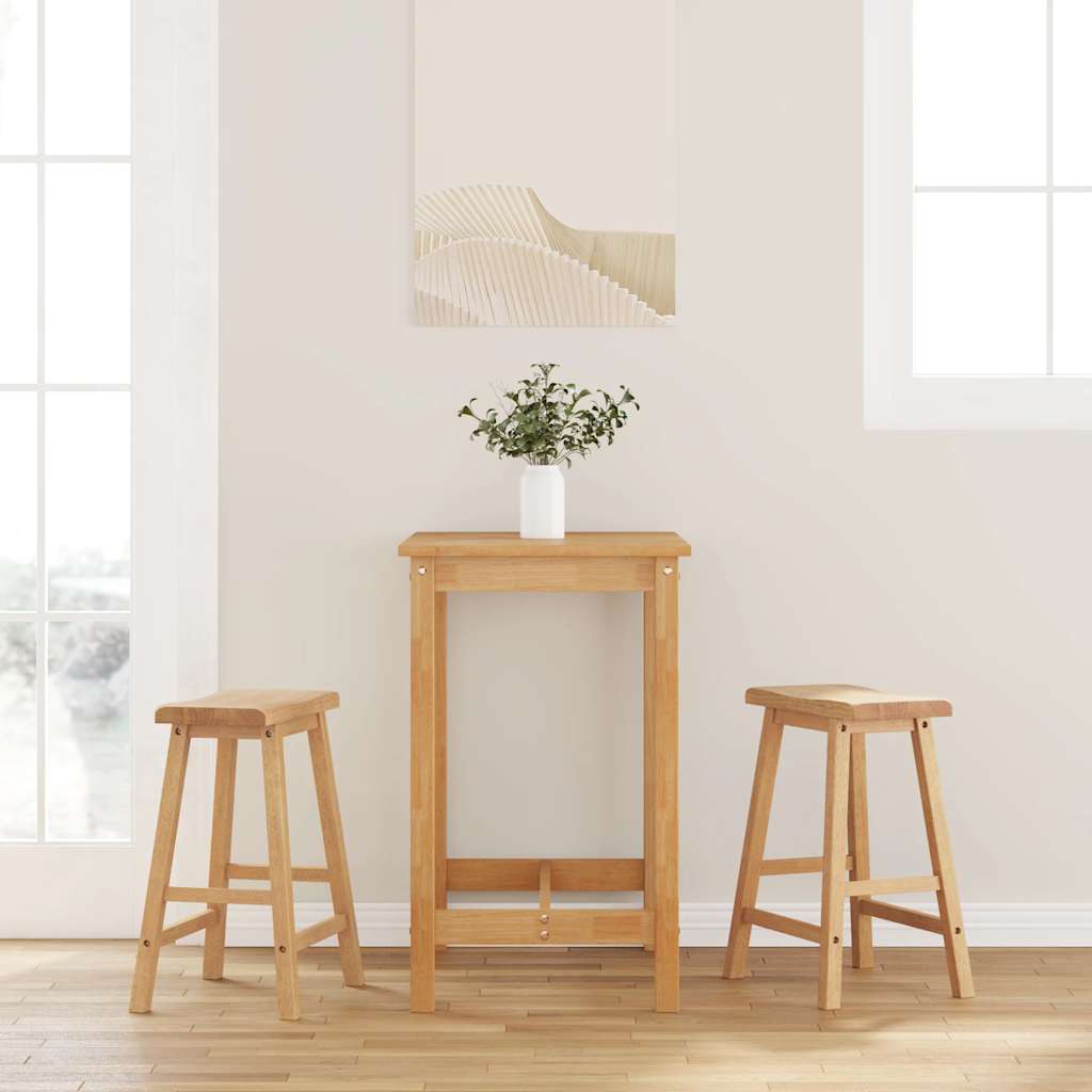 vidaXL Bancos de bar 2 pcs madeira maciça