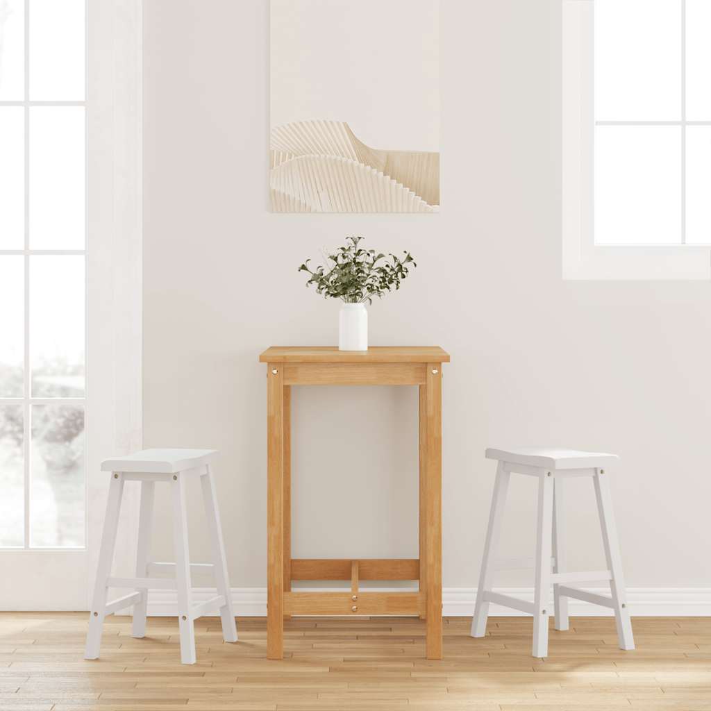 vidaXL Bancos de bar 2 pcs madeira maciça