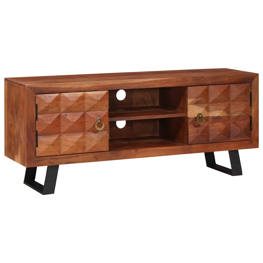 vidaXL Gabinete para TV com prateleira castanho mel 112 x 30 x 48 cm