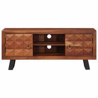 vidaXL Gabinete para TV com prateleira castanho mel 112 x 30 x 48 cm