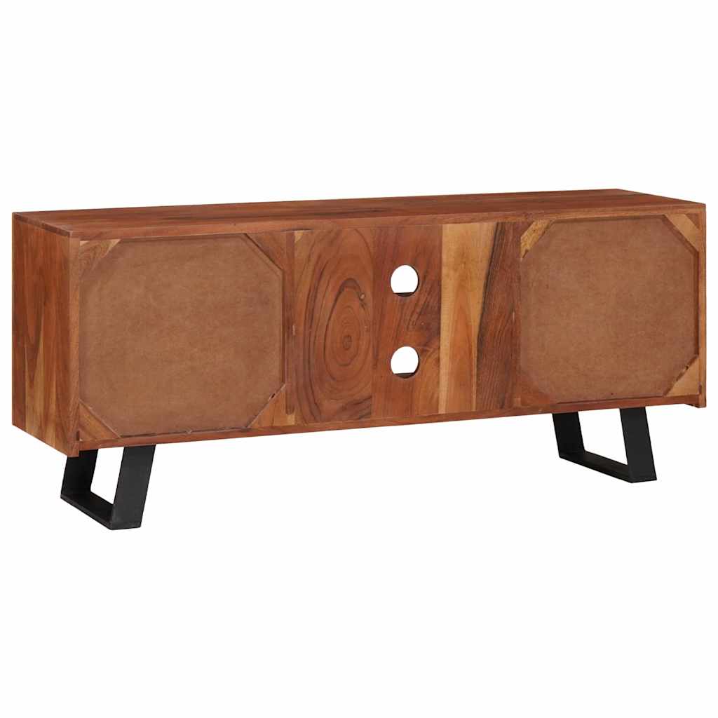 vidaXL Gabinete para TV com prateleira castanho mel 112 x 30 x 48 cm