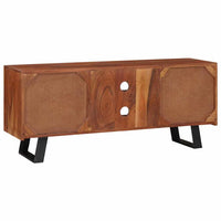 vidaXL Gabinete para TV com prateleira castanho mel 112 x 30 x 48 cm