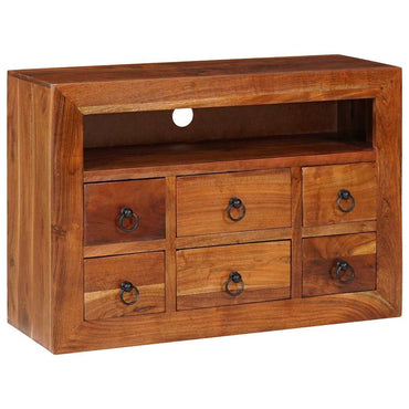 vidaXL Buffet Castanho 80 x 30 x 55 cm Madeira Sólida de Acácia