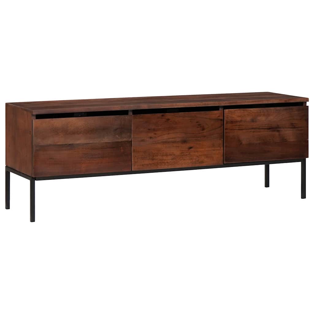vidaXL Gabinete para TV com gaveta castanho mel 110 x 30 x 36 cm