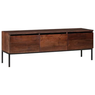 vidaXL Gabinete para TV com gaveta castanho mel 110 x 30 x 36 cm