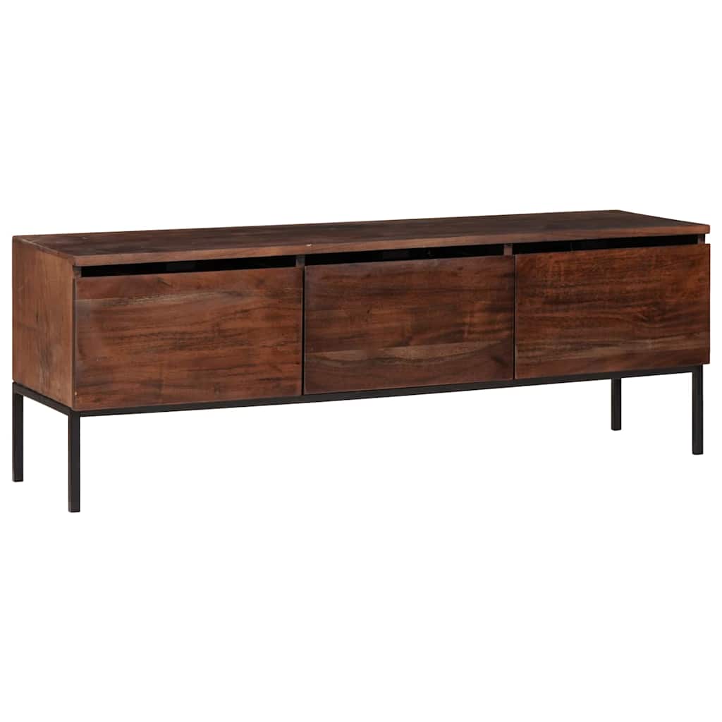 vidaXL Gabinete para TV com gaveta castanho mel 110 x 30 x 36 cm