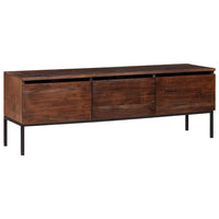 vidaXL Gabinete para TV com gaveta castanho mel 110 x 30 x 36 cm