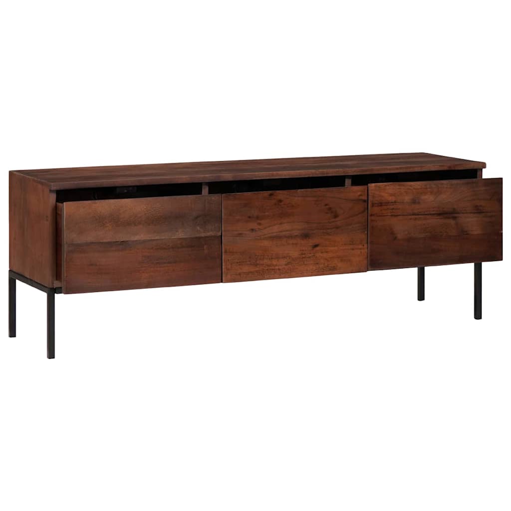 vidaXL Gabinete para TV com gaveta castanho mel 110 x 30 x 36 cm