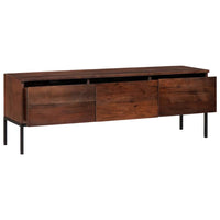 vidaXL Gabinete para TV com gaveta castanho mel 110 x 30 x 36 cm