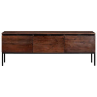 vidaXL Gabinete para TV com gaveta castanho mel 110 x 30 x 36 cm