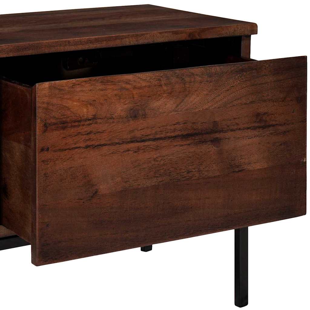 vidaXL Gabinete para TV com gaveta castanho mel 110 x 30 x 36 cm