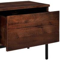 vidaXL Gabinete para TV com gaveta castanho mel 110 x 30 x 36 cm