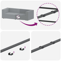 vidaXL Módulo de sofá modular com braço e almofadões 100 cm