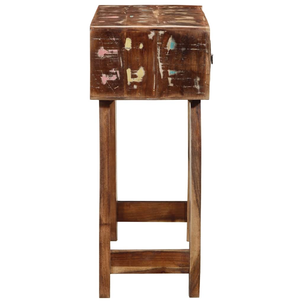 vidaXL Mesa consola 90x32x75 cm madeira recuperada maciça