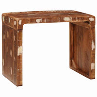 vidaXL Mesa de apoio Castanho 60 x 35 x 46 cm Madeira Reforçada Sólida