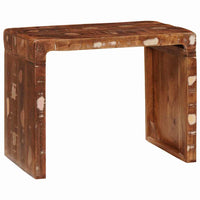 vidaXL Mesa de apoio Castanho 60 x 35 x 46 cm Madeira Reforçada Sólida