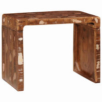 vidaXL Mesa de apoio Castanho 60 x 35 x 46 cm Madeira Reforçada Sólida