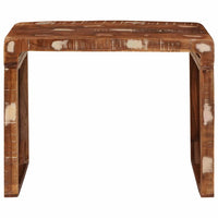 vidaXL Mesa de apoio Castanho 60 x 35 x 46 cm Madeira Reforçada Sólida
