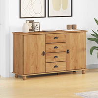 vidaXL Buffet ASKIM 133,5 x 40 x 79 cm Madeira de pinho maciça