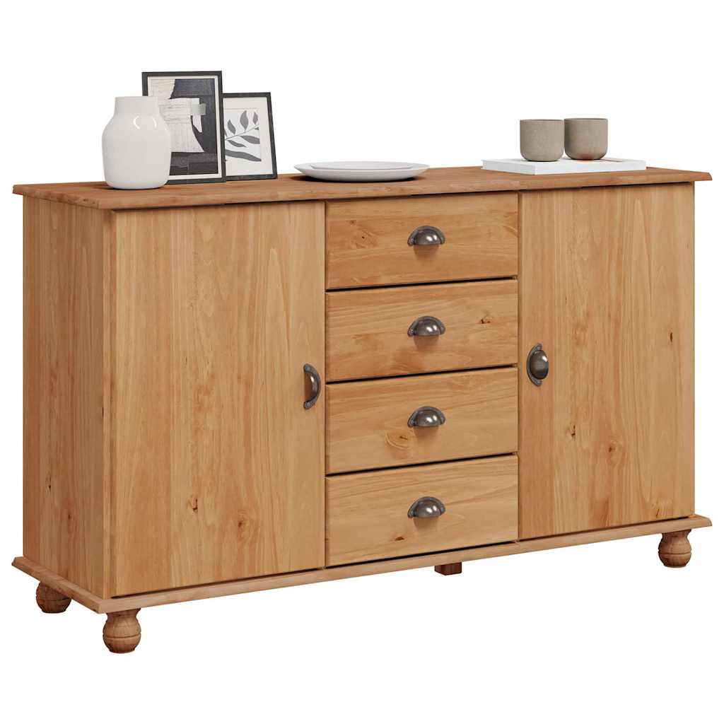 vidaXL Buffet ASKIM 133,5 x 40 x 79 cm Madeira de pinho maciça