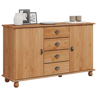 vidaXL Buffet ASKIM 133,5 x 40 x 79 cm Madeira de pinho maciça